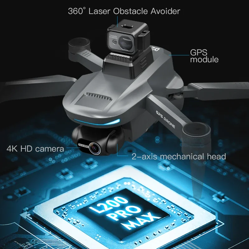 L200 PRO MAX Drone 4K 2-Axis P - Drone Gps Module ulasan dan harga