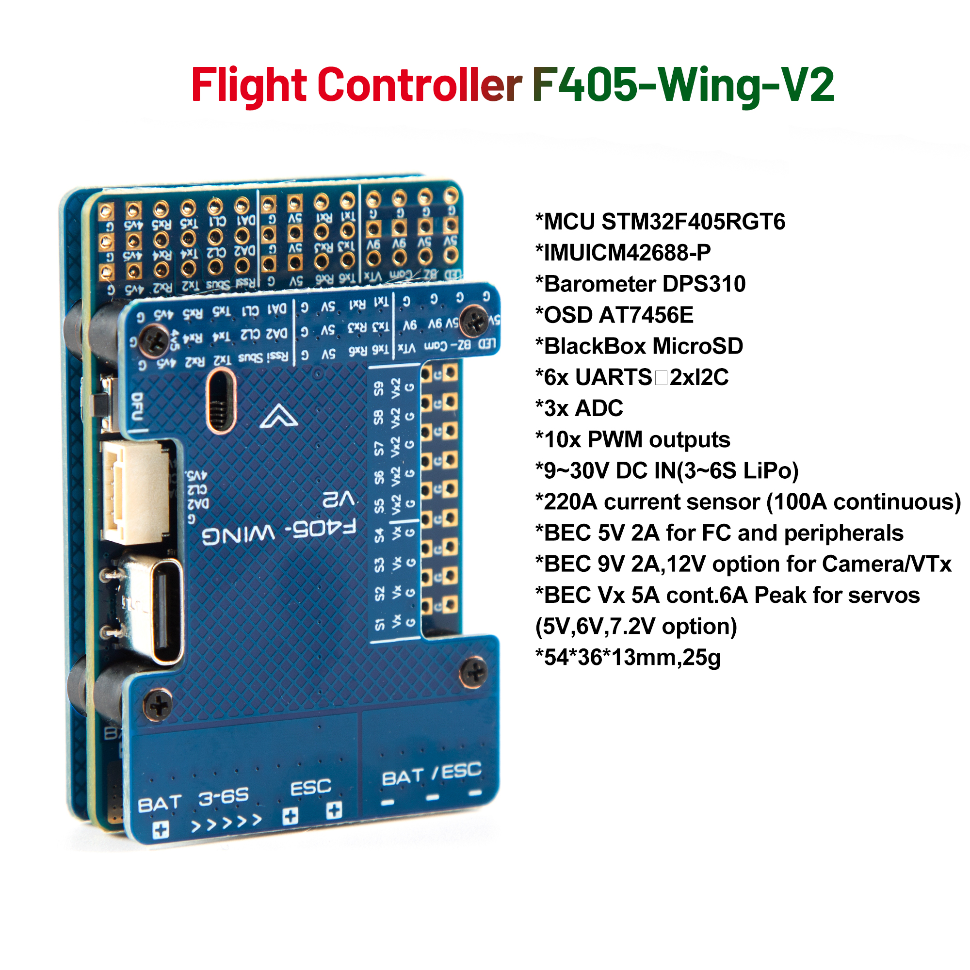 F405 WING V2 FC Flight Control - Drone Flight Controller ulasan dan harga