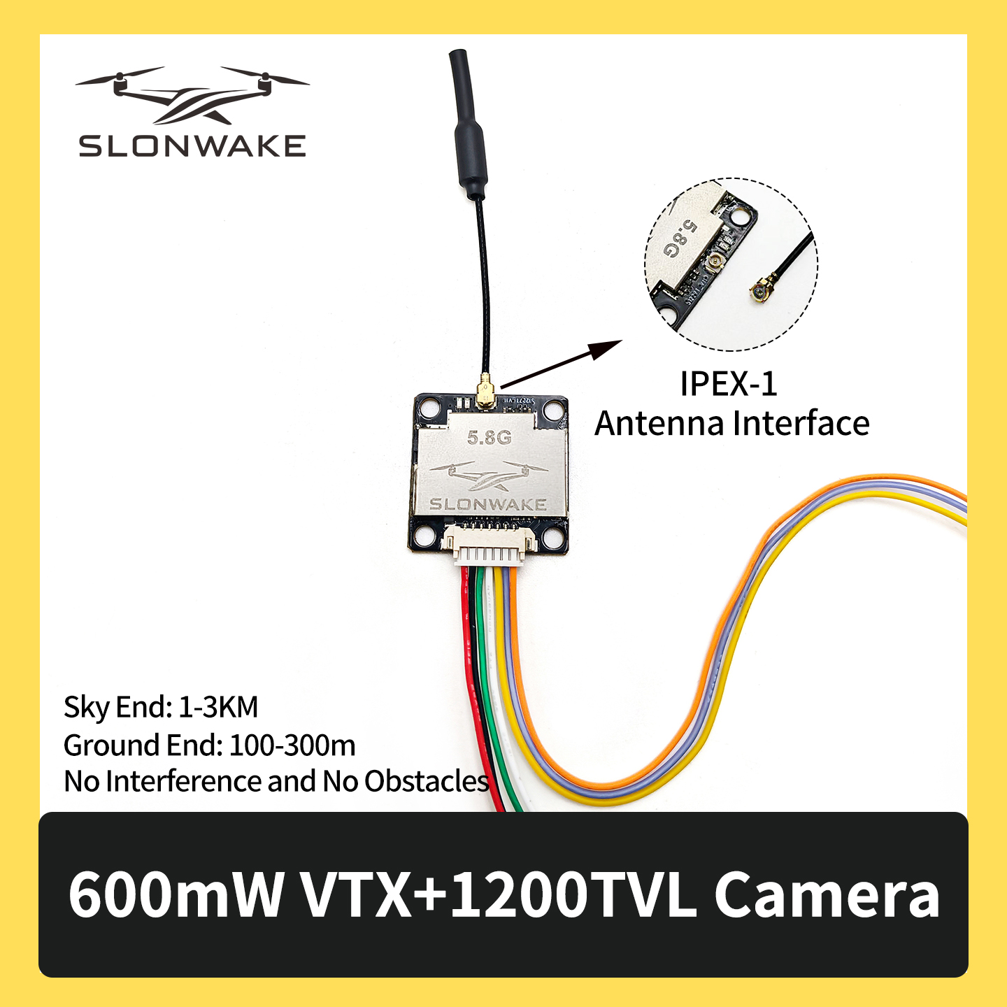 SLONWAKE 5.8G 600mW 7-24V FPV  - Drone Frame ulasan dan harga