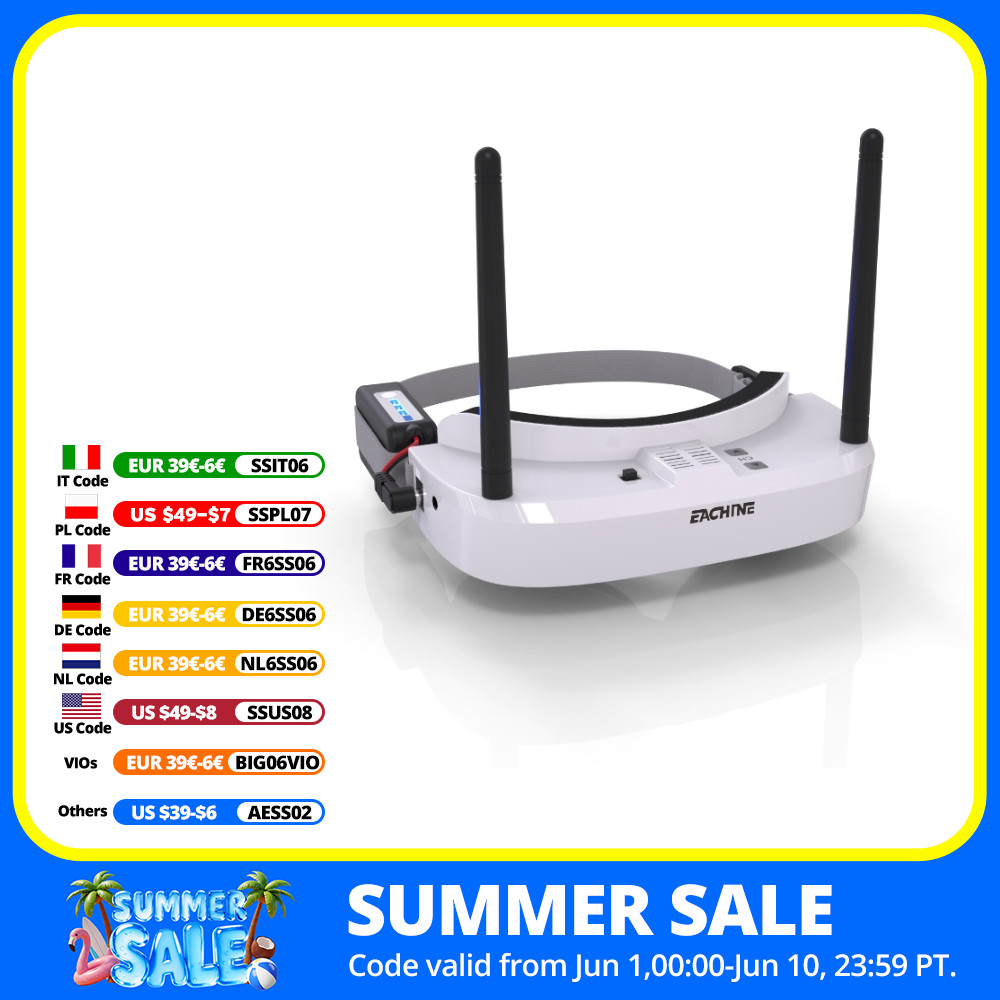 Eachine EV100 720*540 5.8G 72C - Drone Antenna ulasan dan harga