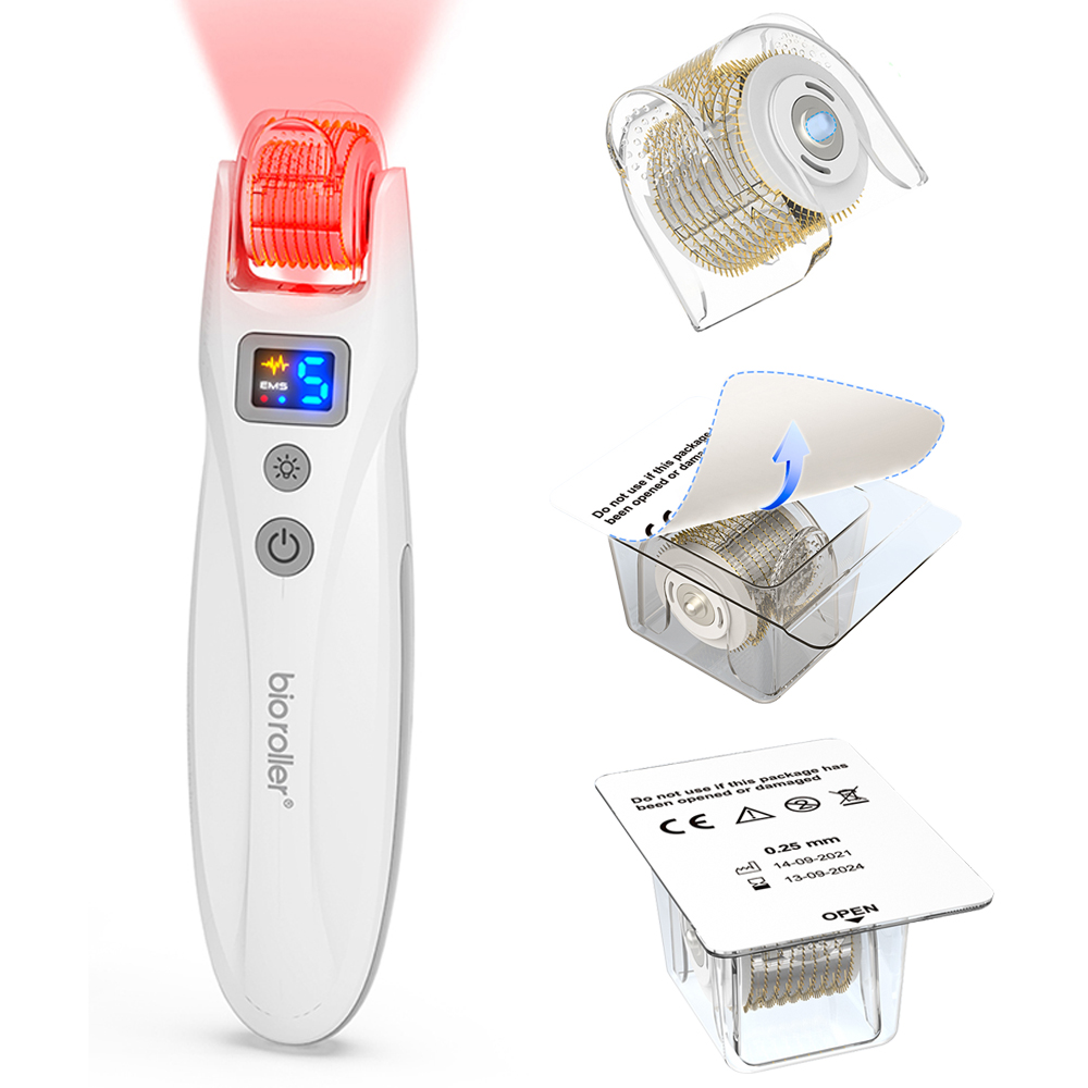 Microneedles Roller Kit Biorol - Drone Led Light ulasan dan harga