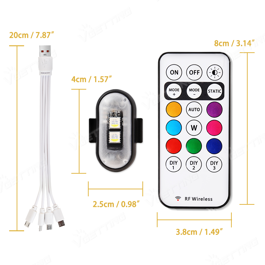 4Pcs Mini Drone Strobe Light 8 - Drone Led Light ulasan dan harga