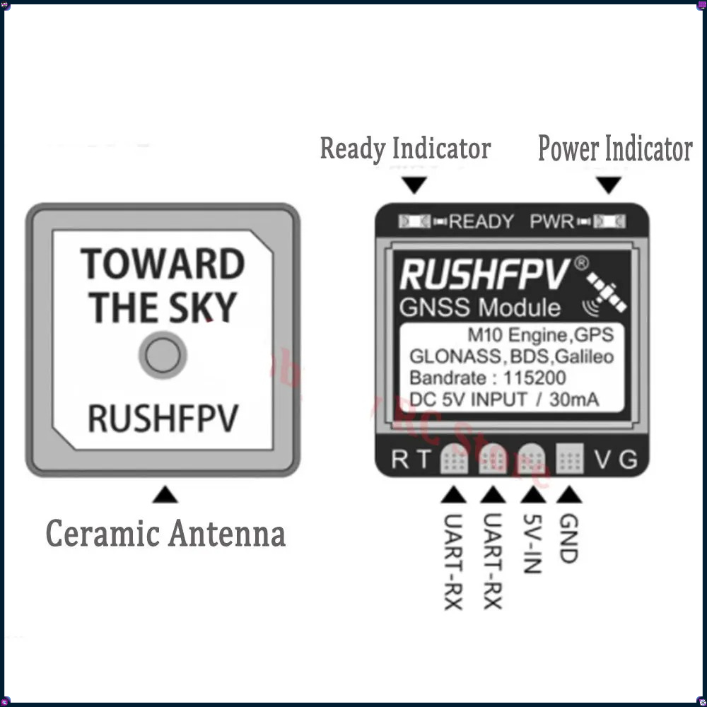 1-4Pcs RUSHFPV MINI M10 GPS Mo - Drone Antenna ulasan dan harga
